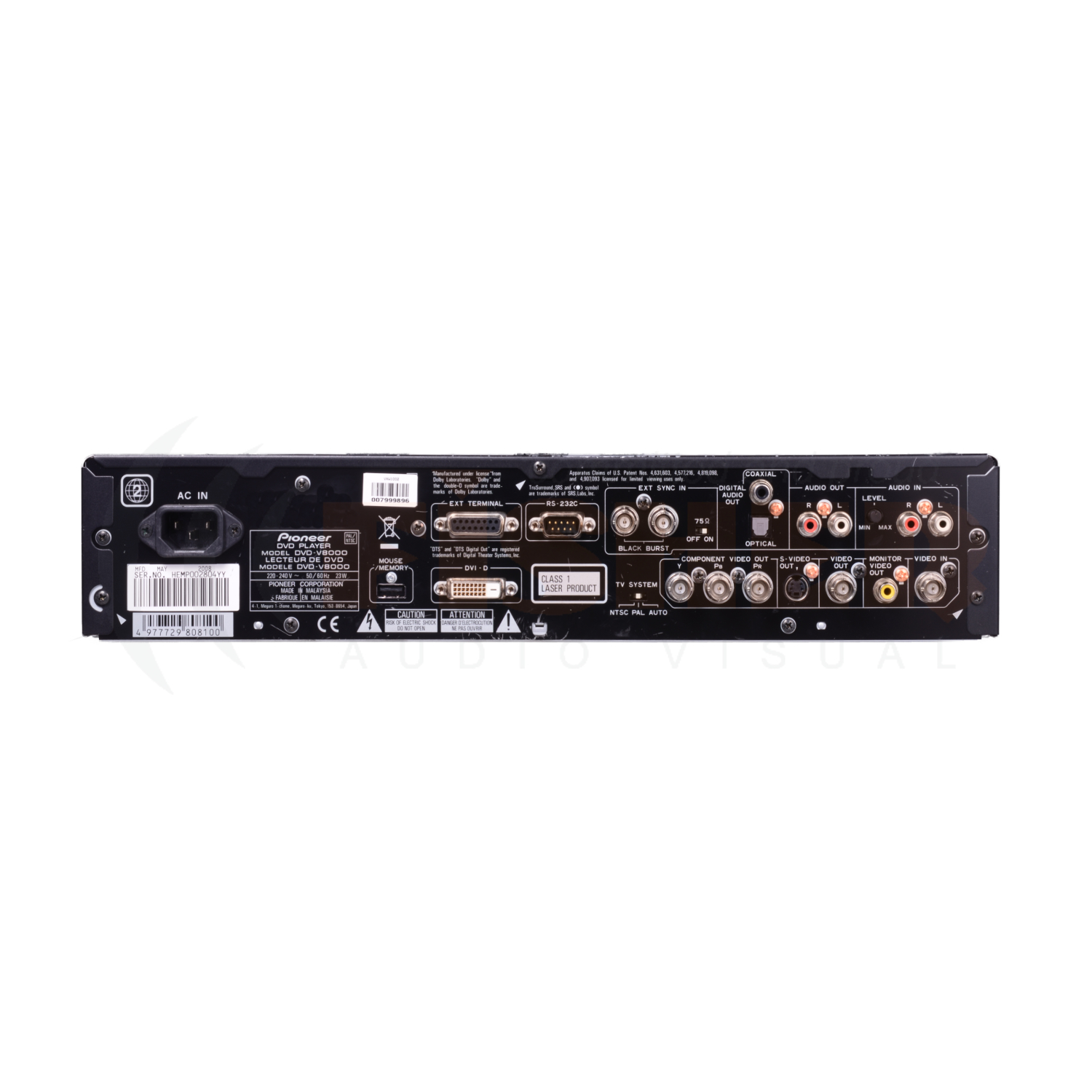 Pioneer V8000 DVD Player - Fisher Audio Visual