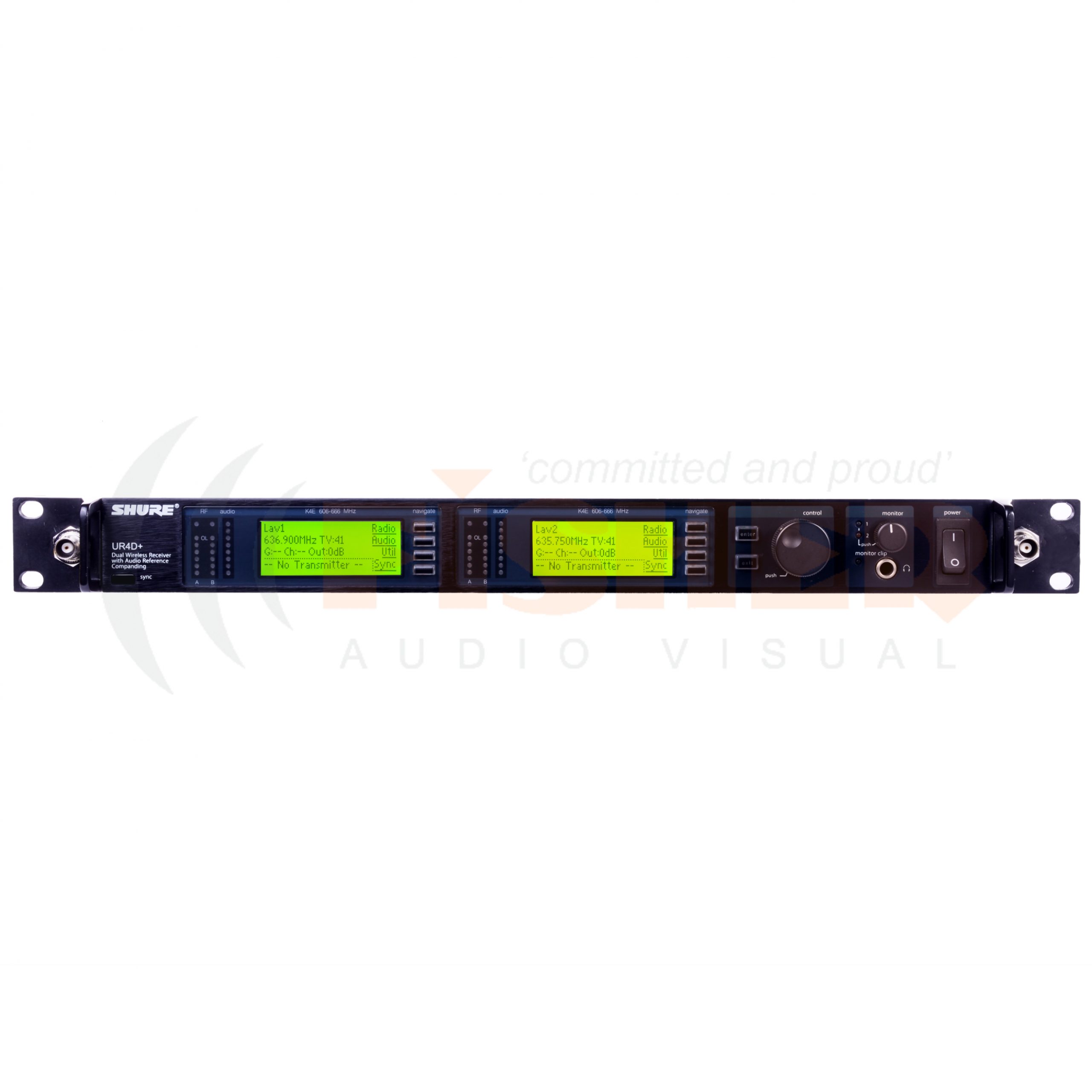 Shure UHF-R UR4D Dual Receiver - Fisher Audio Visual